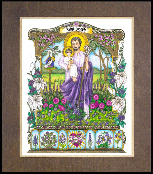 St. Joseph - Wood Plaque Premium by Brenda Nippert - Trinity Stores