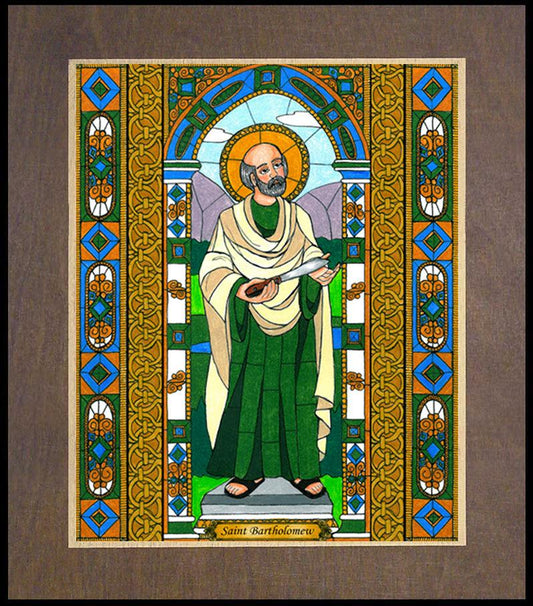 St. Bartholomew - Wood Plaque Premium by Brenda Nippert - Trinity Stores