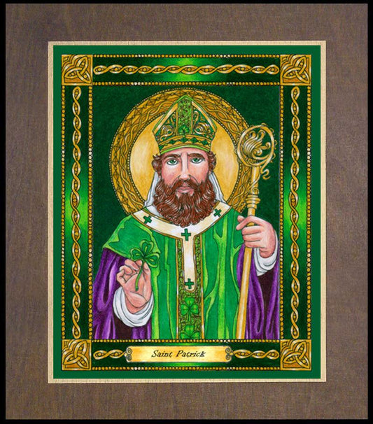 St. Patrick - Wood Plaque Premium by Brenda Nippert - Trinity Stores