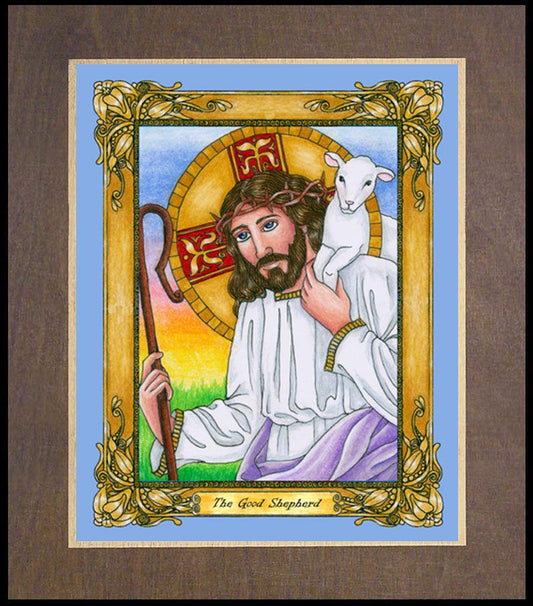 Good Shepherd - Wood Plaque Premium by Brenda Nippert - Trinity Stores
