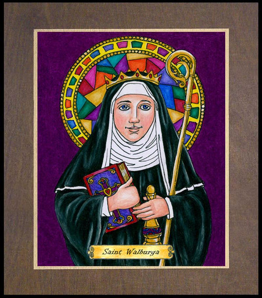 St. Walburga - Wood Plaque Premium by Brenda Nippert - Trinity Stores