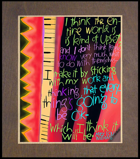 The World Is Upset - Wood Plaque Premium by Br. Mickey McGrath, OSFS - Trinity Stores
