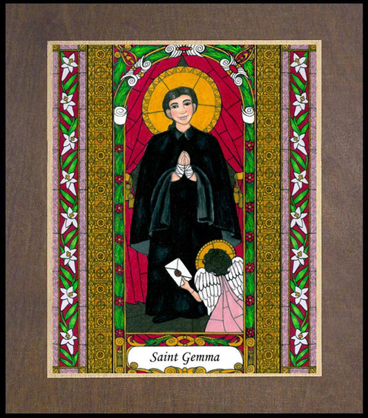 St. Gemma - Wood Plaque Premium by Brenda Nippert - Trinity Stores