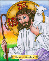 Wood Plaque - Good Shepherd by B. Nippert