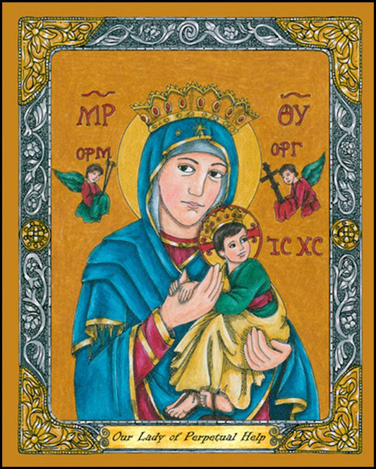 Our Lady of Perpetual Help - Wood Plaque by Brenda Nippert - Trinity Stores
