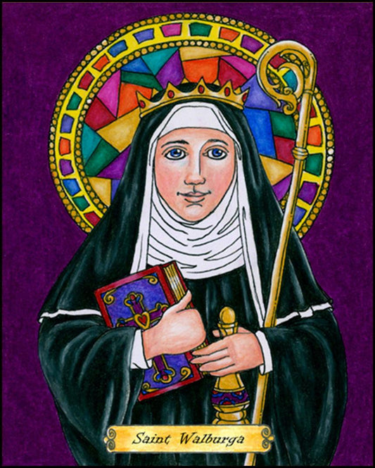 St. Walburga - Wood Plaque by Brenda Nippert - Trinity Stores