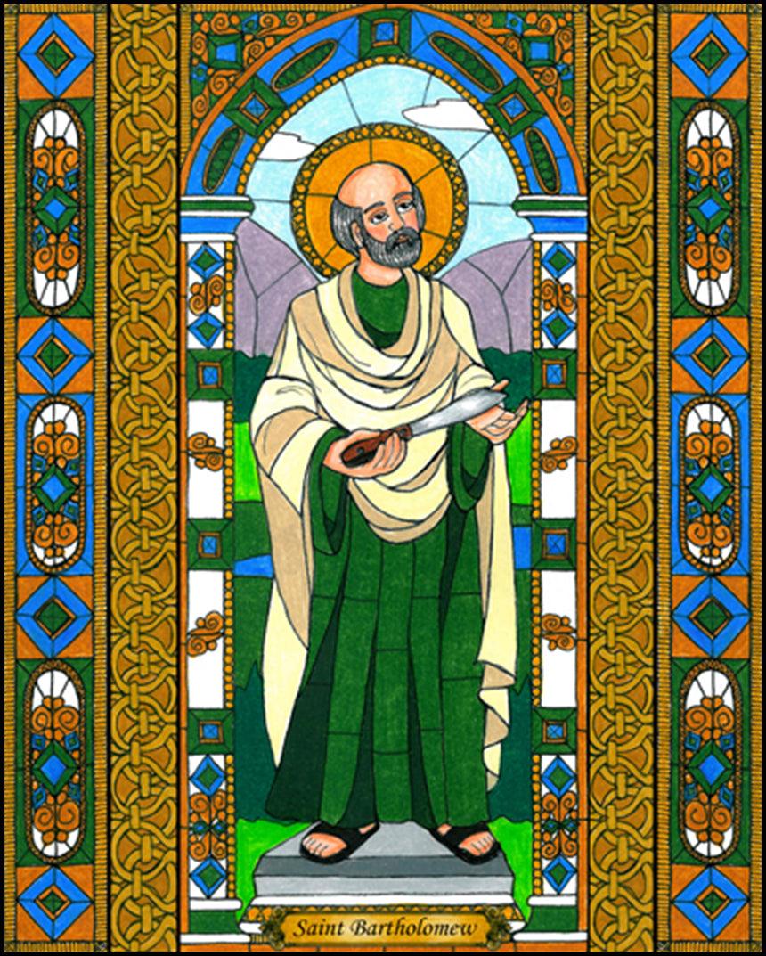 St. Bartholomew - Wood Plaque by Brenda Nippert - Trinity Stores