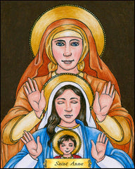 Wood Plaque - St. Anne by B. Nippert