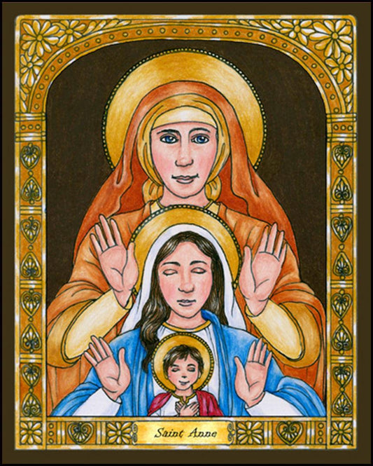 St. Anne - Wood Plaque by Brenda Nippert - Trinity Stores