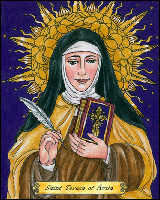 St. Teresa of Avila - Wood Plaque by Brenda Nippert - Trinity Stores