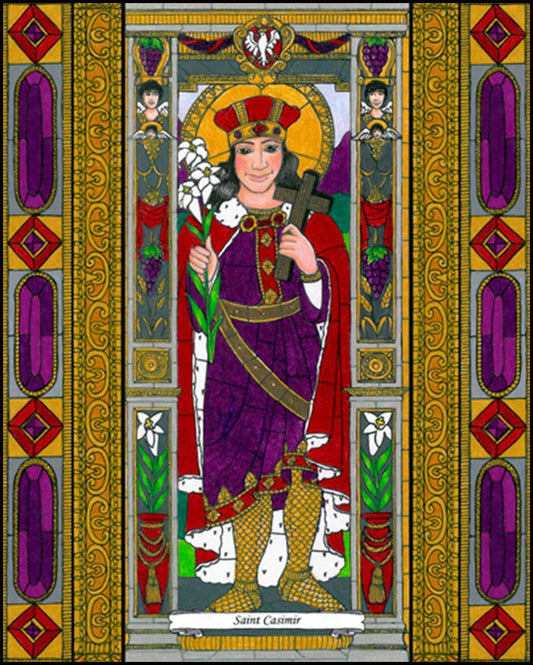 St. Casimir - Wood Plaque by Brenda Nippert - Trinity Stores