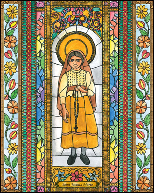 St. Jacinta Marto - Wood Plaque by Brenda Nippert - Trinity Stores