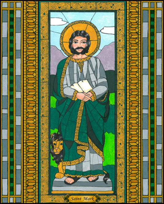 St. Mark - Wood Plaque by Brenda Nippert - Trinity Stores