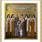 Wall Frame Gold, Matted - Sts. Louis and Zélie Martin with St. Thérèse of Lisieux and Siblings by Paolo Orlando - Trinity Stores
