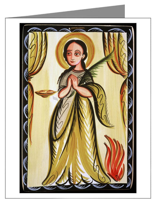 St. Agatha - Note Card Custom Text by Br. Arturo Olivas, OFS - Trinity Stores