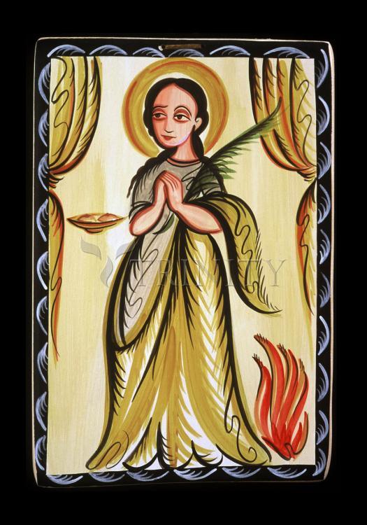 St. Agatha - Holy Card by Br. Arturo Olivas, OFS - Trinity Stores