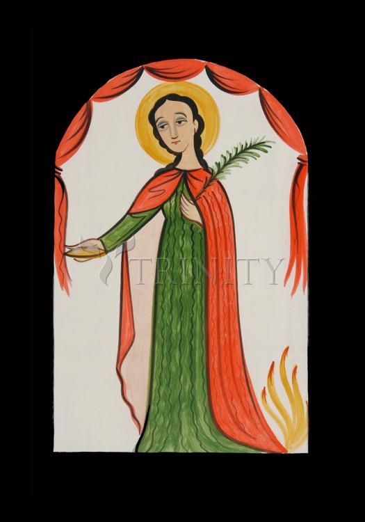 St. Agatha - Holy Card by Br. Arturo Olivas, OFS - Trinity Stores