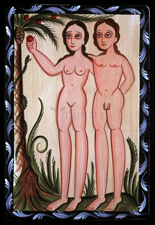 Adam and Eve - Wood Plaque by Br. Arturo Olivas, OFS - Trinity Stores