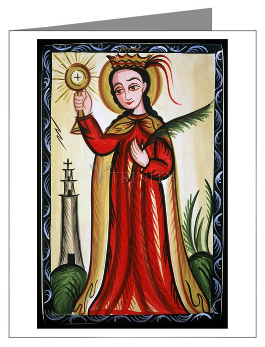 St. Barbara - Note Card by Br. Arturo Olivas, OFS - Trinity Stores