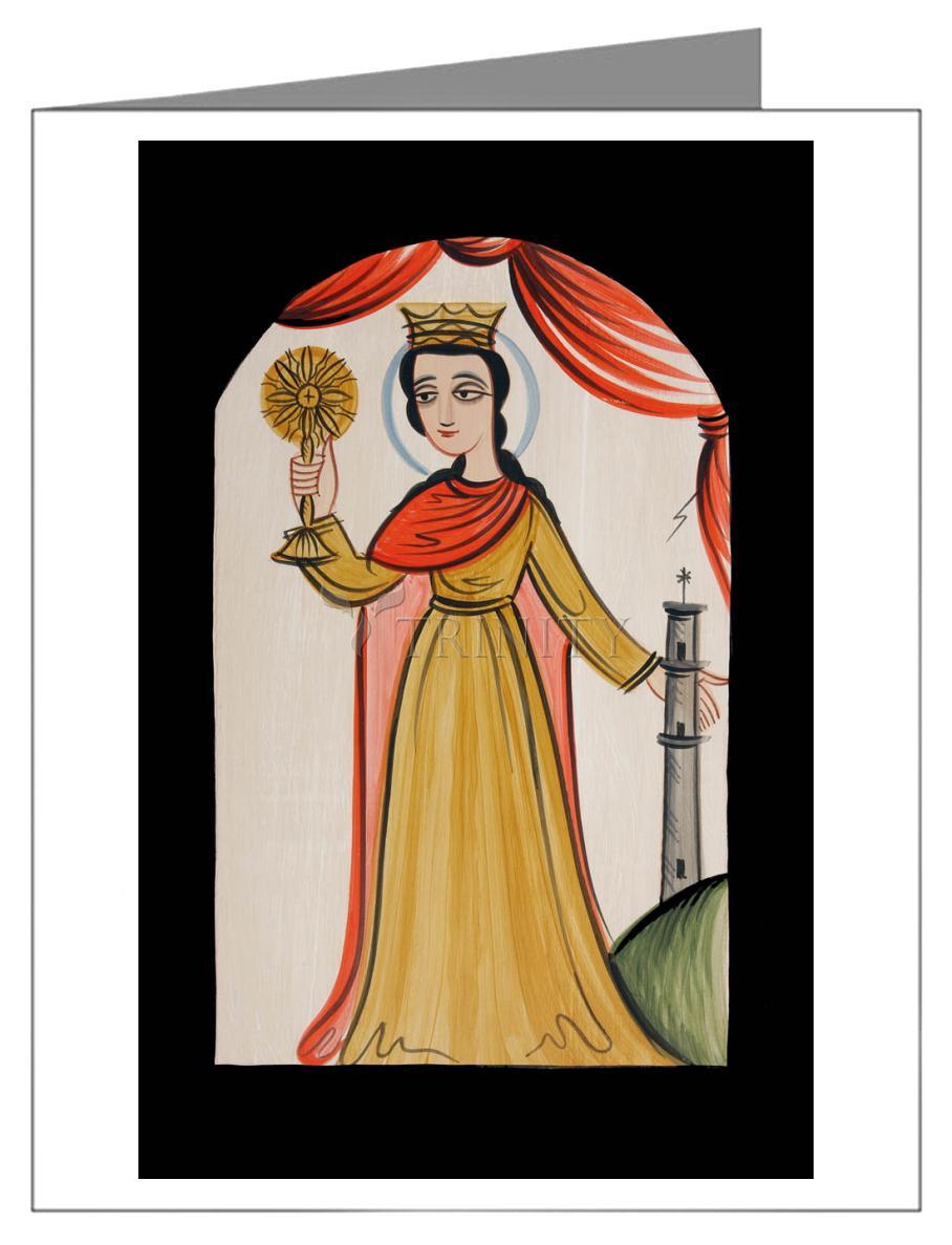 St. Barbara - Note Card by Br. Arturo Olivas, OFS - Trinity Stores