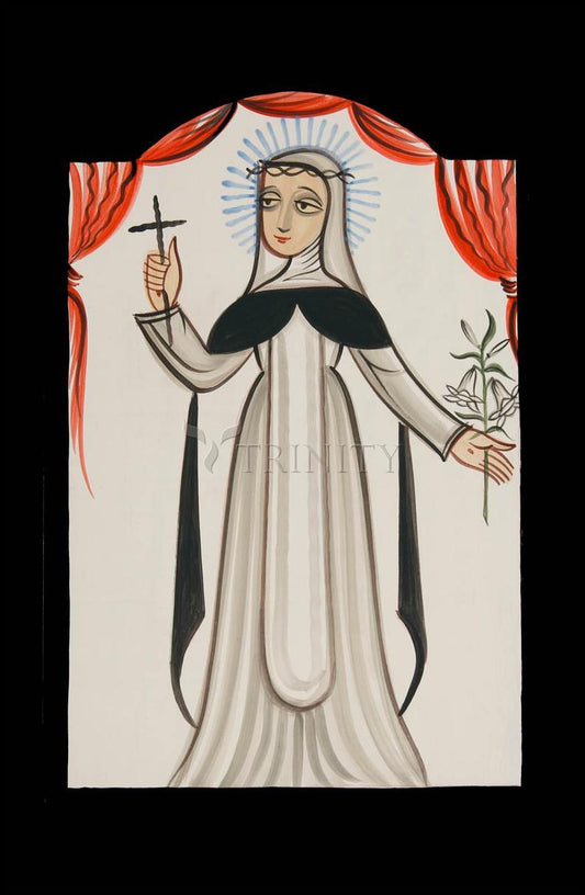St. Catherine of Siena - Wood Plaque by Br. Arturo Olivas, OFS - Trinity Stores