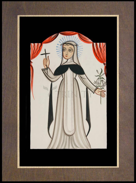 St. Catherine of Siena - Wood Plaque Premium by Br. Arturo Olivas, OFS - Trinity Stores