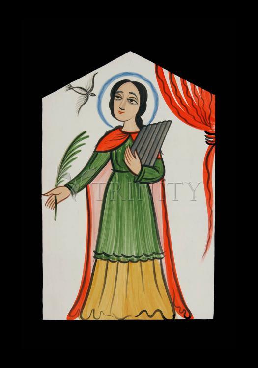St. Cecilia - Holy Card by Br. Arturo Olivas, OFS - Trinity Stores