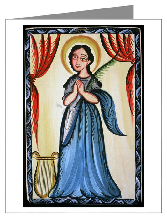 St. Cecilia - Note Card Custom Text by Br. Arturo Olivas, OFS - Trinity Stores