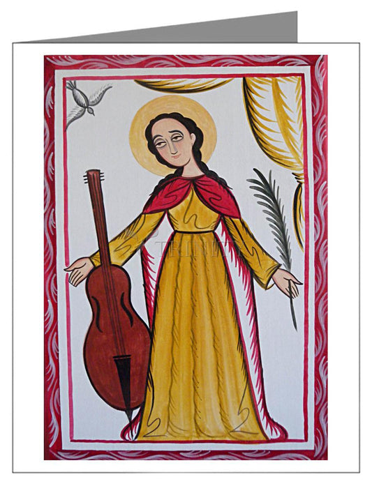 St. Cecilia - Note Card by Br. Arturo Olivas, OFS - Trinity Stores