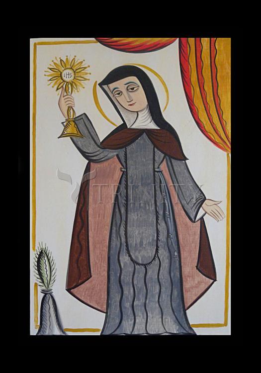 St. Clare of Assisi - Holy Card by Br. Arturo Olivas, OFS - Trinity Stores