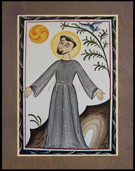 St. Francis of Assisi - Wood Plaque Premium by Br. Arturo Olivas, OFS - Trinity Stores