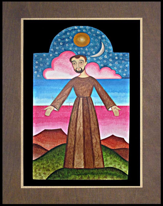 St. Francis of Assisi, Herald of Creation - Wood Plaque Premium by Br. Arturo Olivas, OFS - Trinity Stores