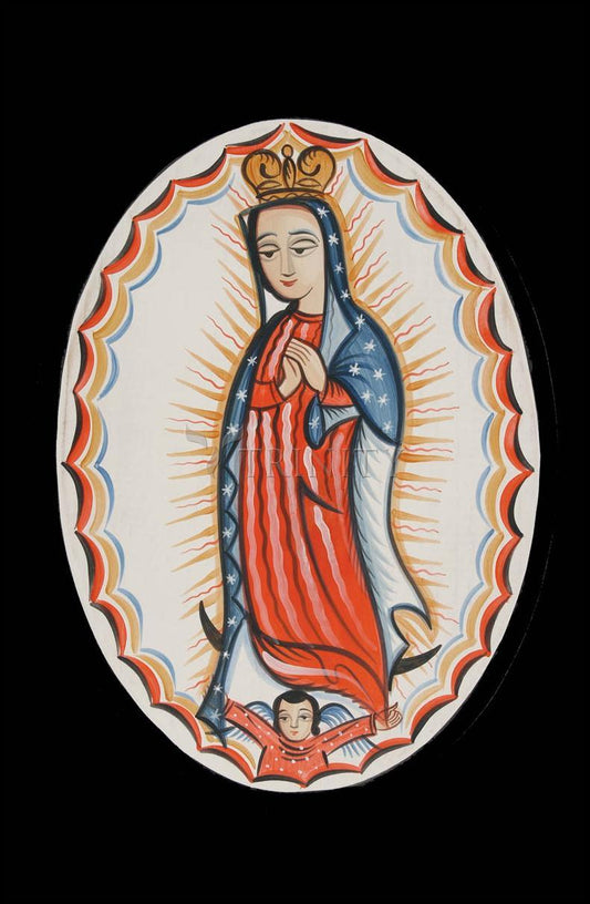 Our Lady of Guadalupe - Wood Plaque by Br. Arturo Olivas, OFS - Trinity Stores
