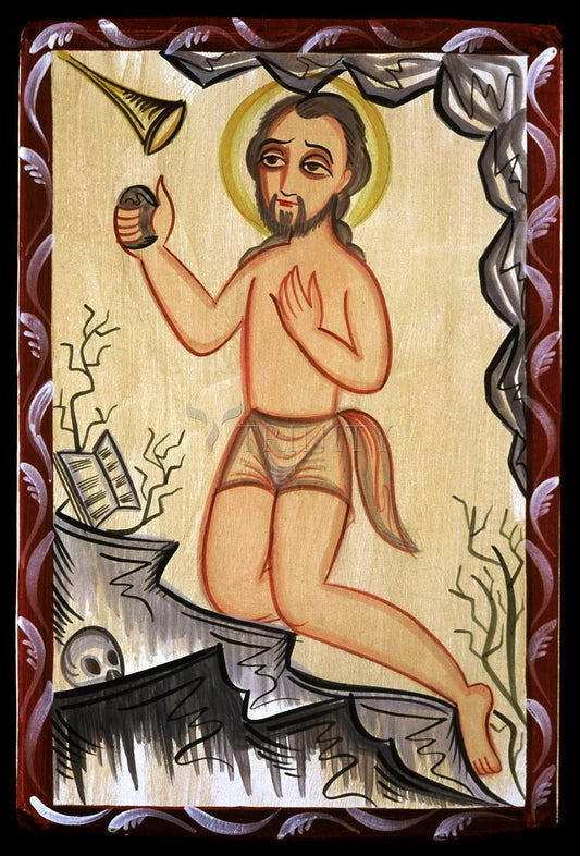 St. Jerome - Wood Plaque by Br. Arturo Olivas, OFS - Trinity Stores