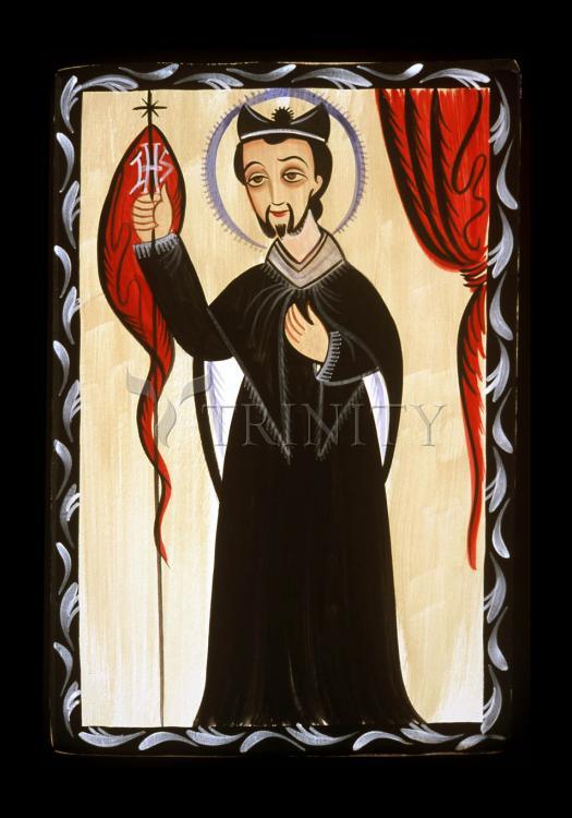 St. Ignatius Loyola - Holy Card by Br. Arturo Olivas, OFS - Trinity Stores