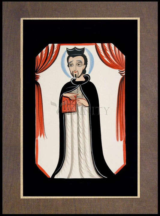 St. Ignatius Loyola - Wood Plaque Premium by Br. Arturo Olivas, OFS - Trinity Stores