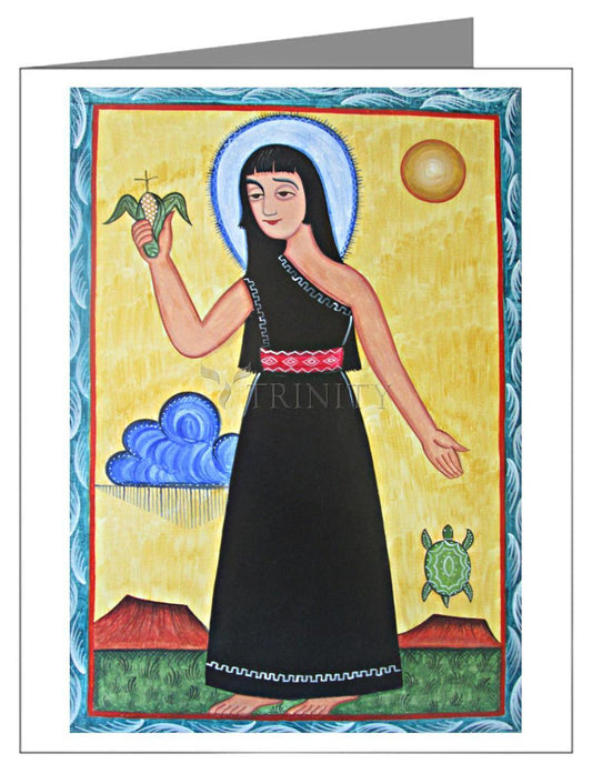 St. Kateri Tekakwitha - Note Card by Br. Arturo Olivas, OFS - Trinity Stores