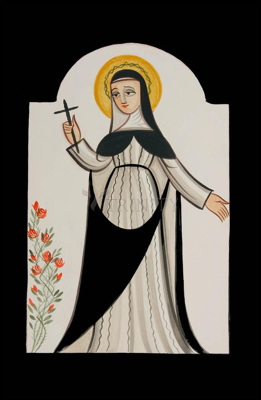 St. Rose of Lima - Wood Plaque by Br. Arturo Olivas, OFS - Trinity Stores