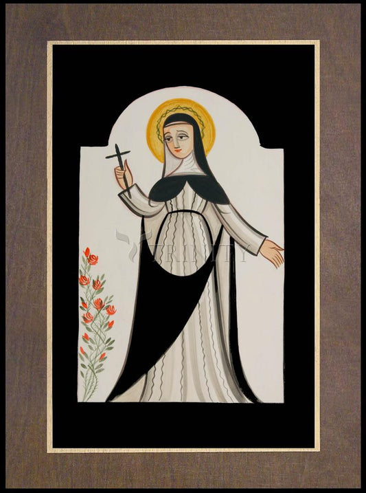 St. Rose of Lima - Wood Plaque Premium by Br. Arturo Olivas, OFS - Trinity Stores