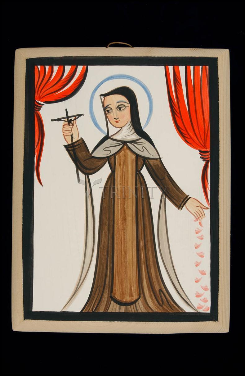 St. Thérèse of Lisieux - Wood Plaque by Br. Arturo Olivas, OFS - Trinity Stores