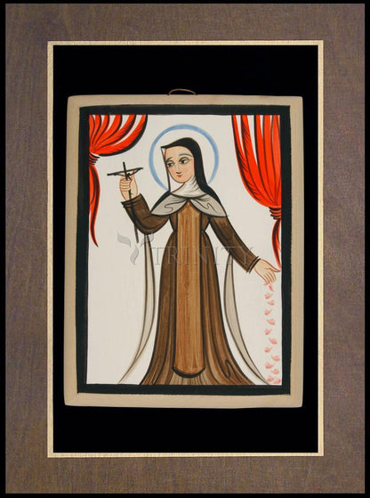 St. Thérèse of Lisieux - Wood Plaque Premium by Br. Arturo Olivas, OFS - Trinity Stores