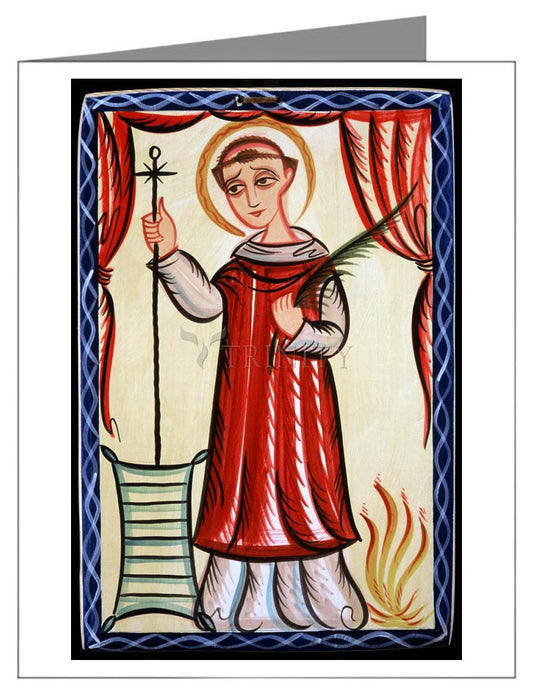 St. Lawrence - Note Card Custom Text by Br. Arturo Olivas, OFS - Trinity Stores