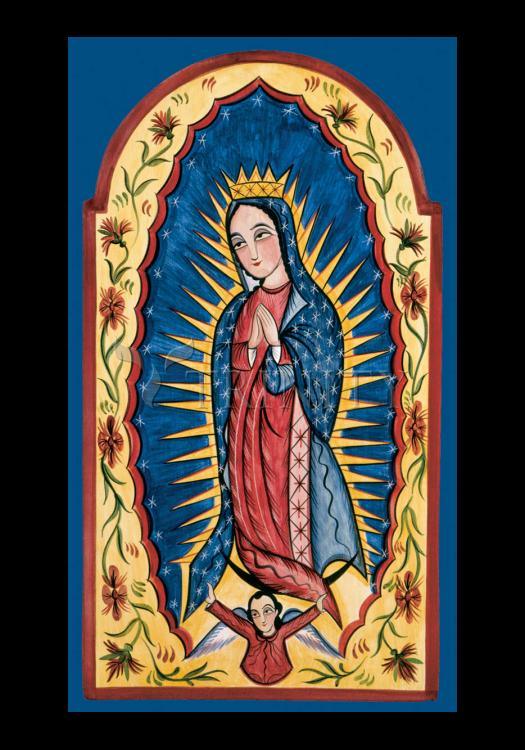 Our Lady of Guadalupe - Holy Card by Br. Arturo Olivas, OFS - Trinity Stores