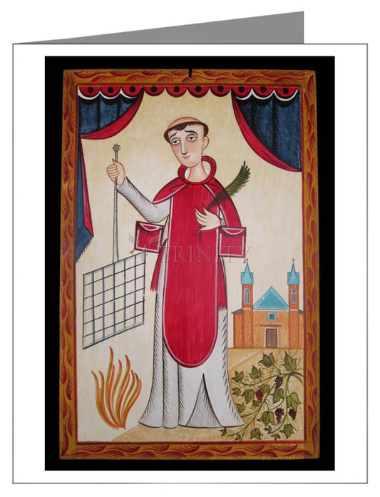 St. Lawrence - Note Card Custom Text by Br. Arturo Olivas, OFS - Trinity Stores