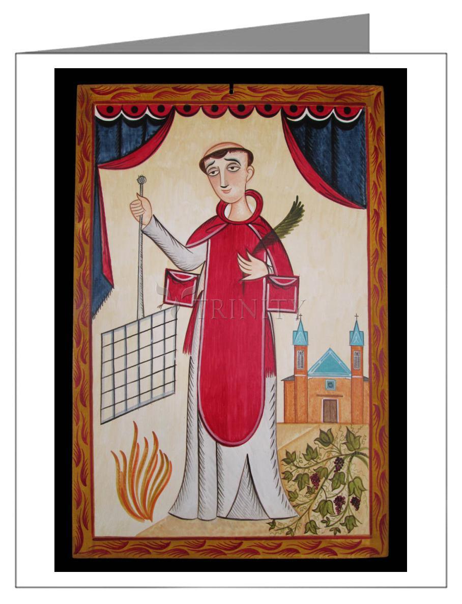 St. Lawrence - Note Card by Br. Arturo Olivas, OFS - Trinity Stores