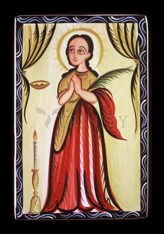 St. Lucy - Holy Card by Br. Arturo Olivas, OFS - Trinity Stores