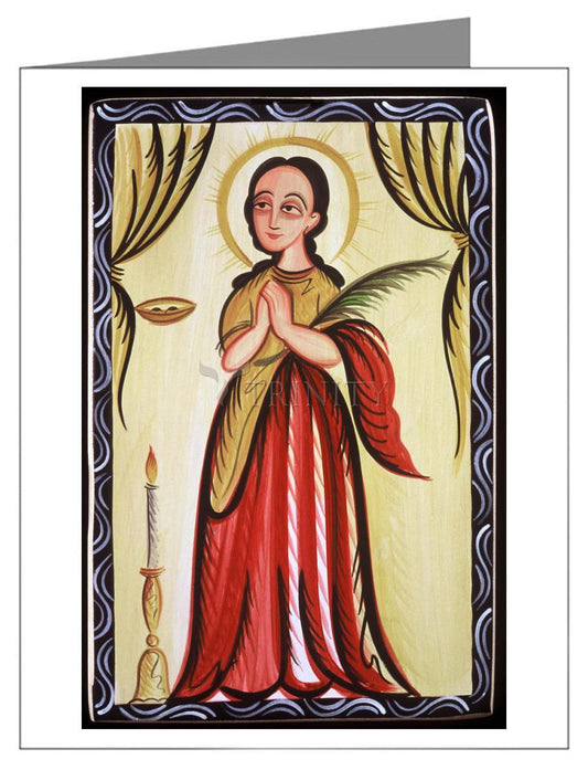 St. Lucy - Note Card Custom Text by Br. Arturo Olivas, OFS - Trinity Stores