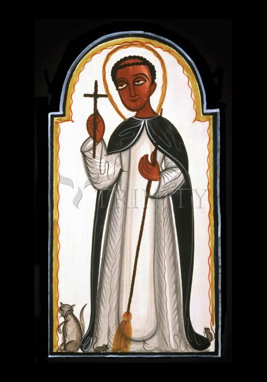 St. Martin de Porres - Holy Card by Br. Arturo Olivas, OFS - Trinity Stores