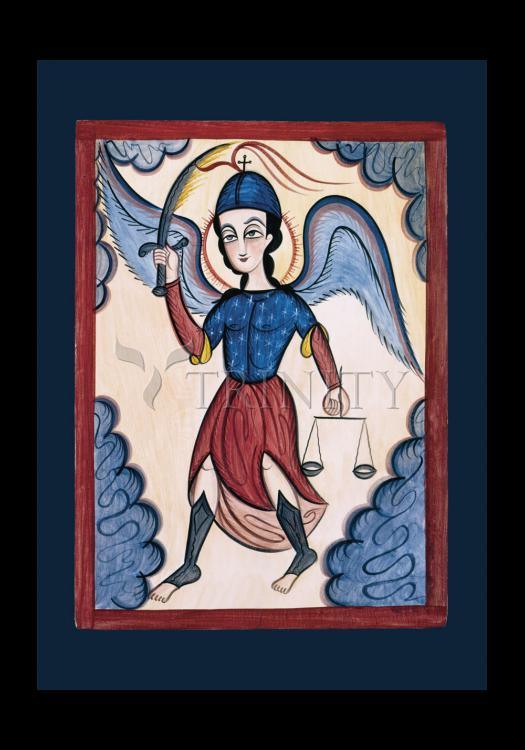 St. Michael Archangel - Holy Card by Br. Arturo Olivas, OFS - Trinity Stores
