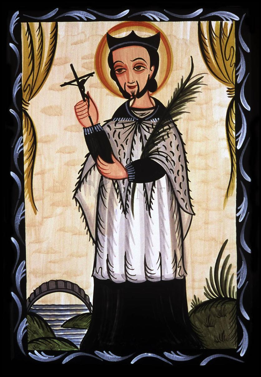 St. John Nepomucene - Wood Plaque by Br. Arturo Olivas, OFS - Trinity Stores